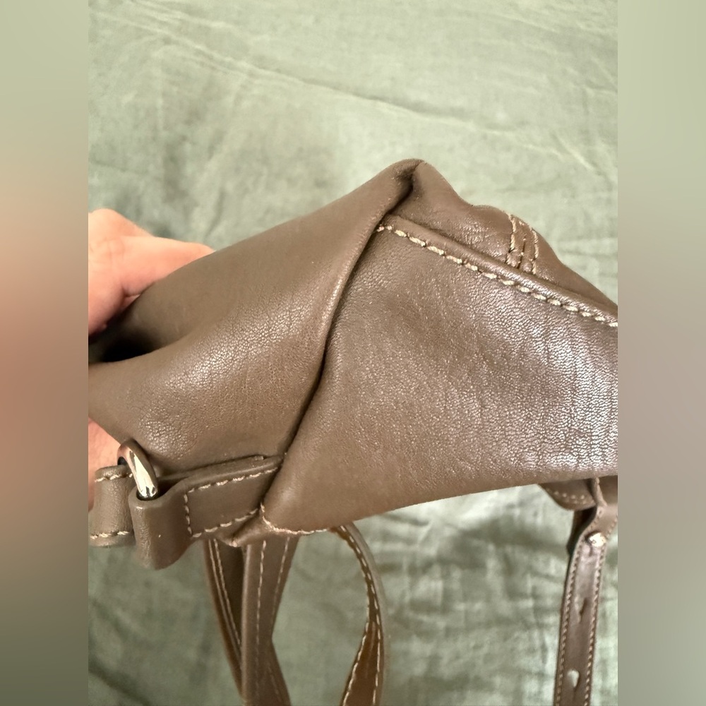 New Longchamp li pliage cuir xs backpack olive green - Picture 3 of 9